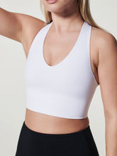 Longline Medium Impact Sports Wireless Bra White